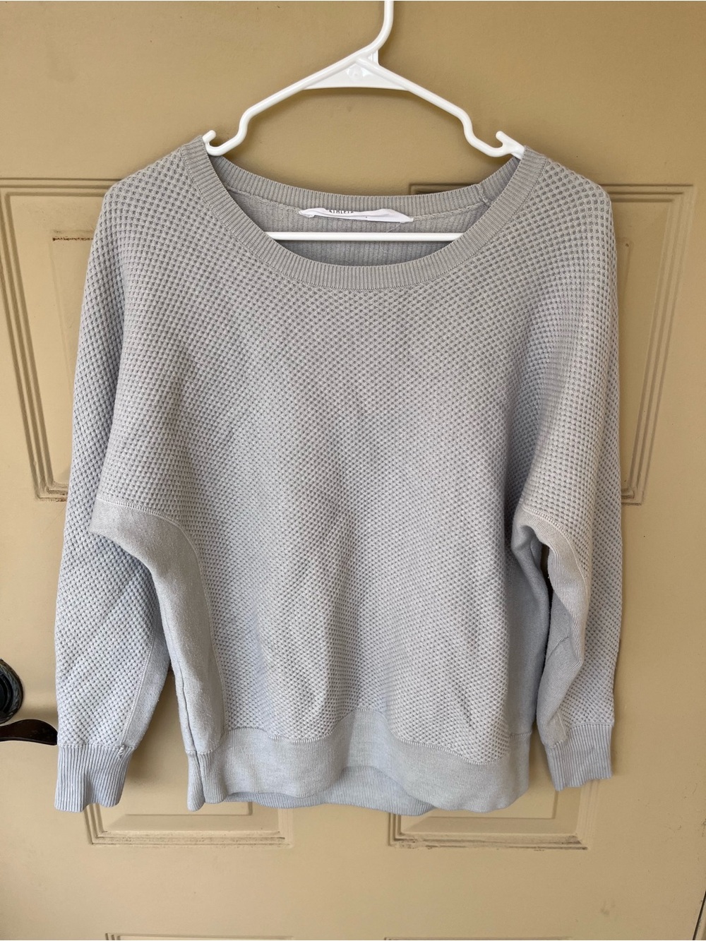 Athleta Grey Honeycomb Thermal Sweater